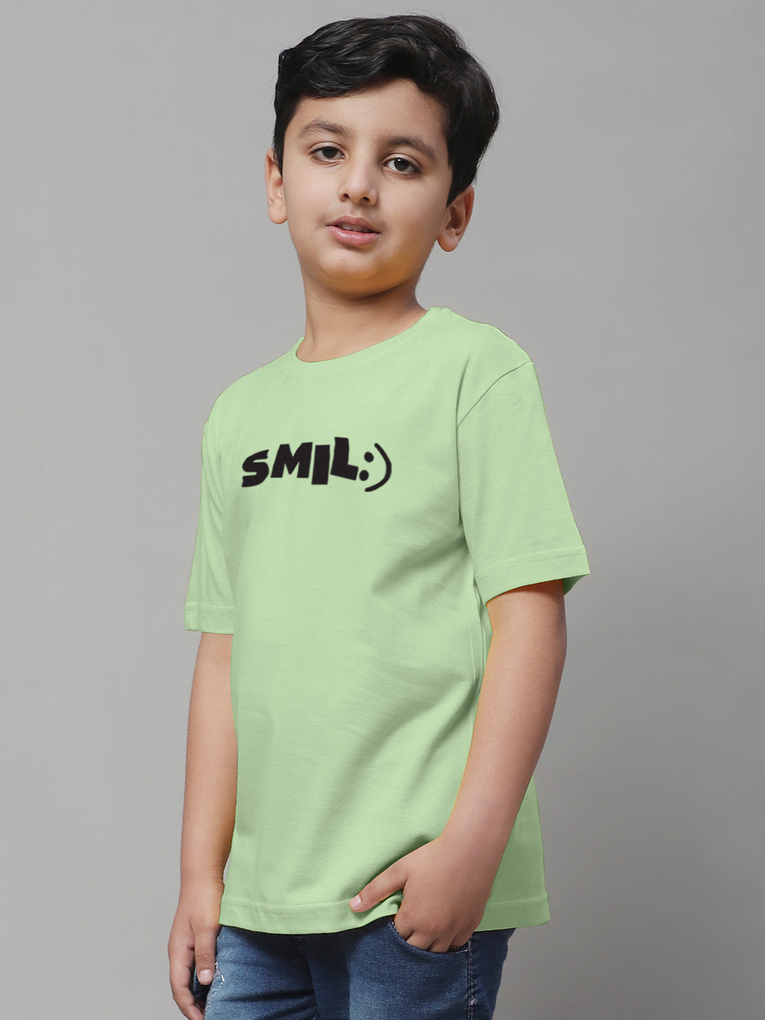 Boys Smile Casual Printed Cotton T-Shirt - Friskers
