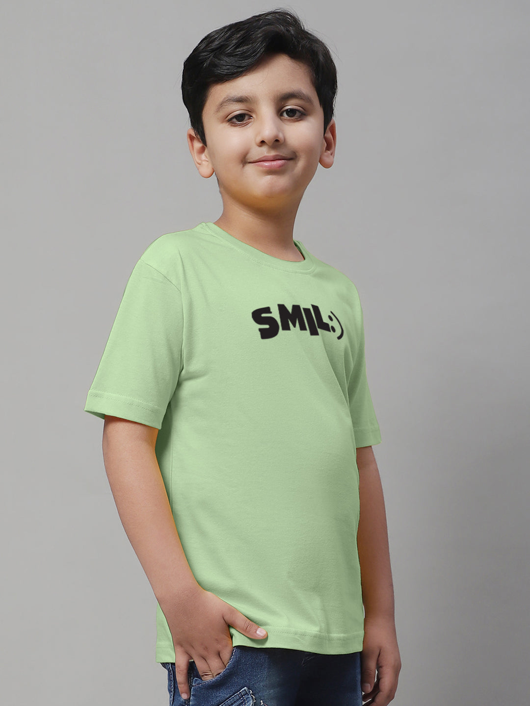 Boys Smile Casual Printed Cotton T-Shirt - Friskers