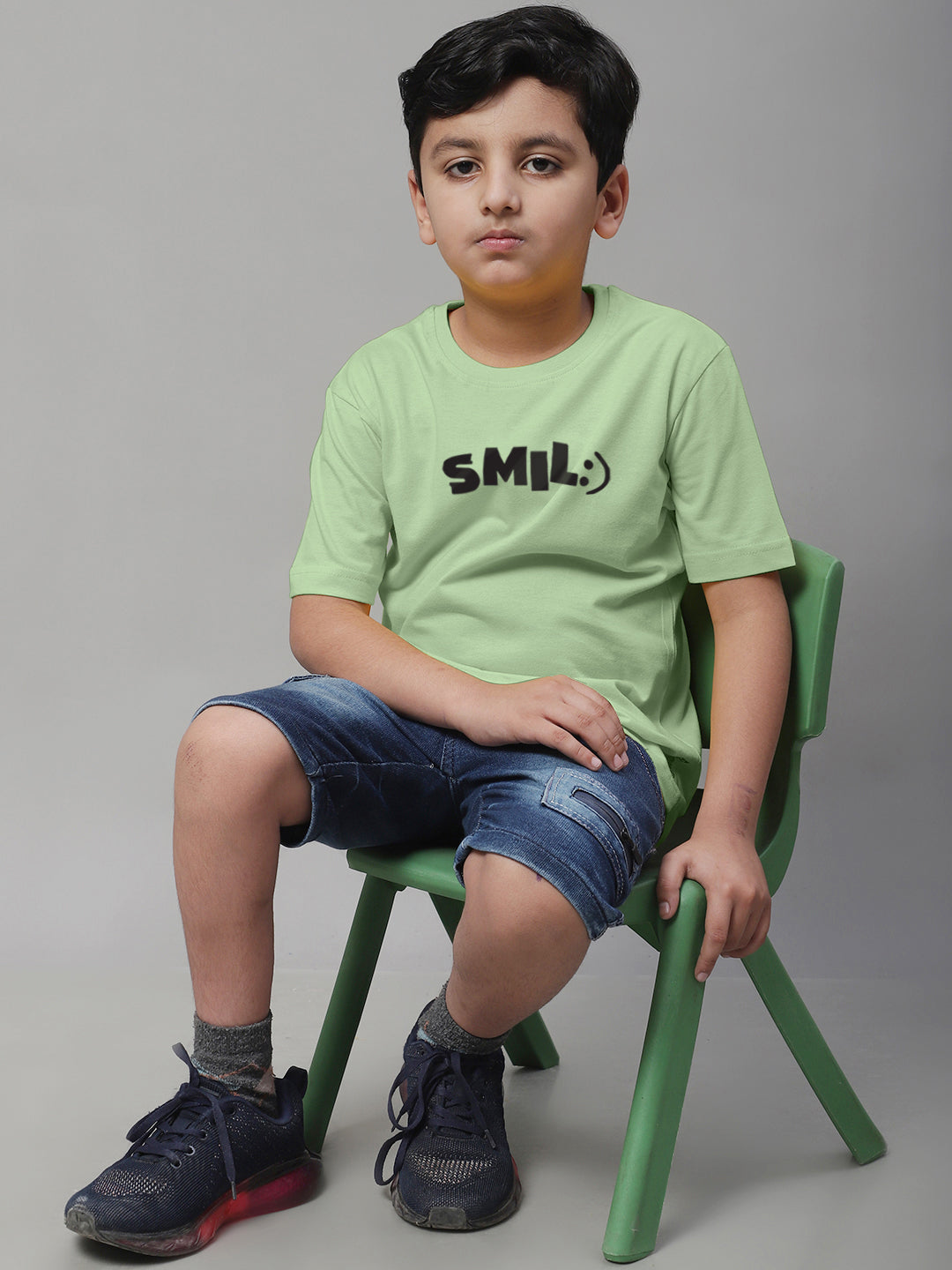 Boys Smile Casual Printed Cotton T-Shirt - Friskers