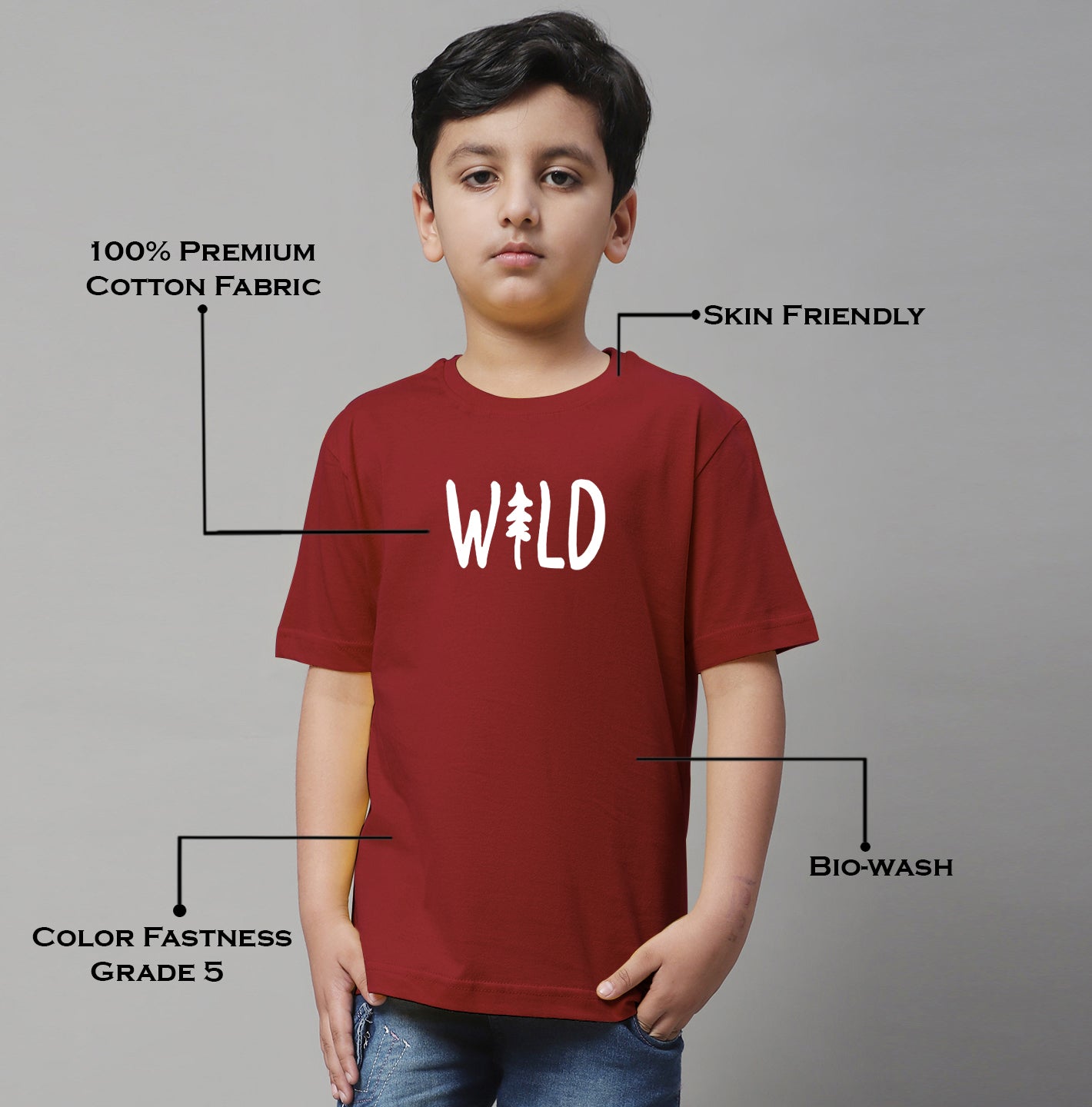 Boys Wild Regular Fit Printed T-Shirt - Friskers