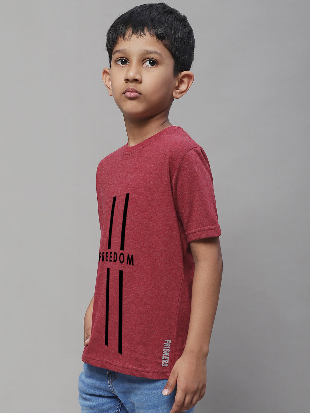 Boys Freedom Regular Fit Printed T-Shirt - Friskers