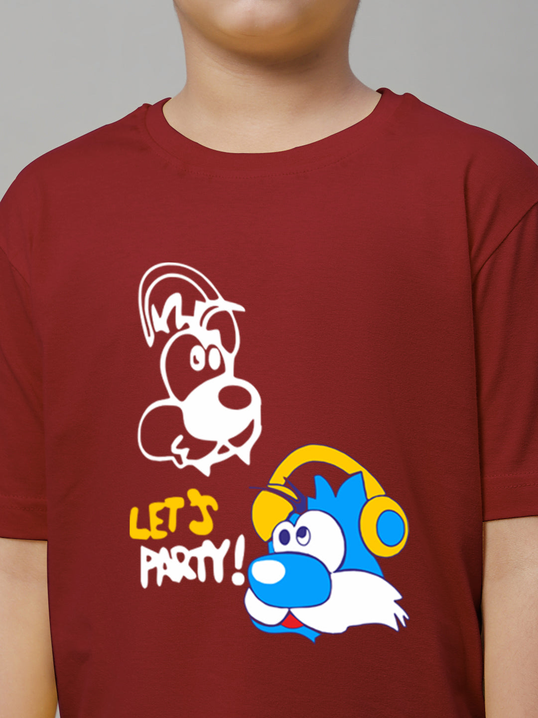 Boys Lets Party Regular Fit Printed T-Shirt - Friskers