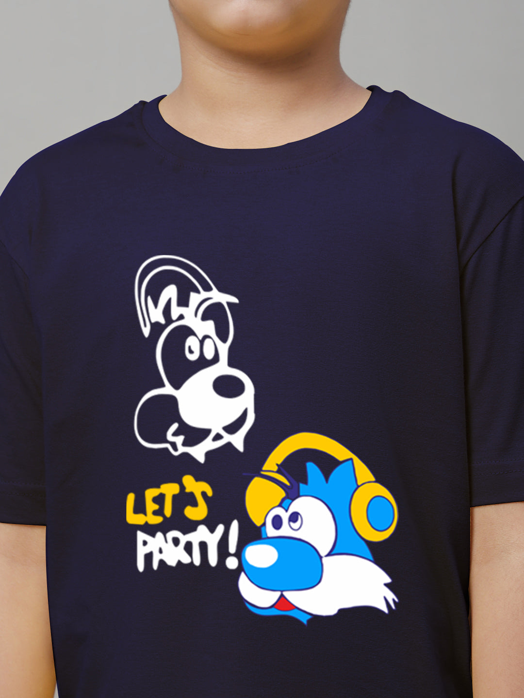 Boys Lets Party Regular Fit Printed T-Shirt - Friskers