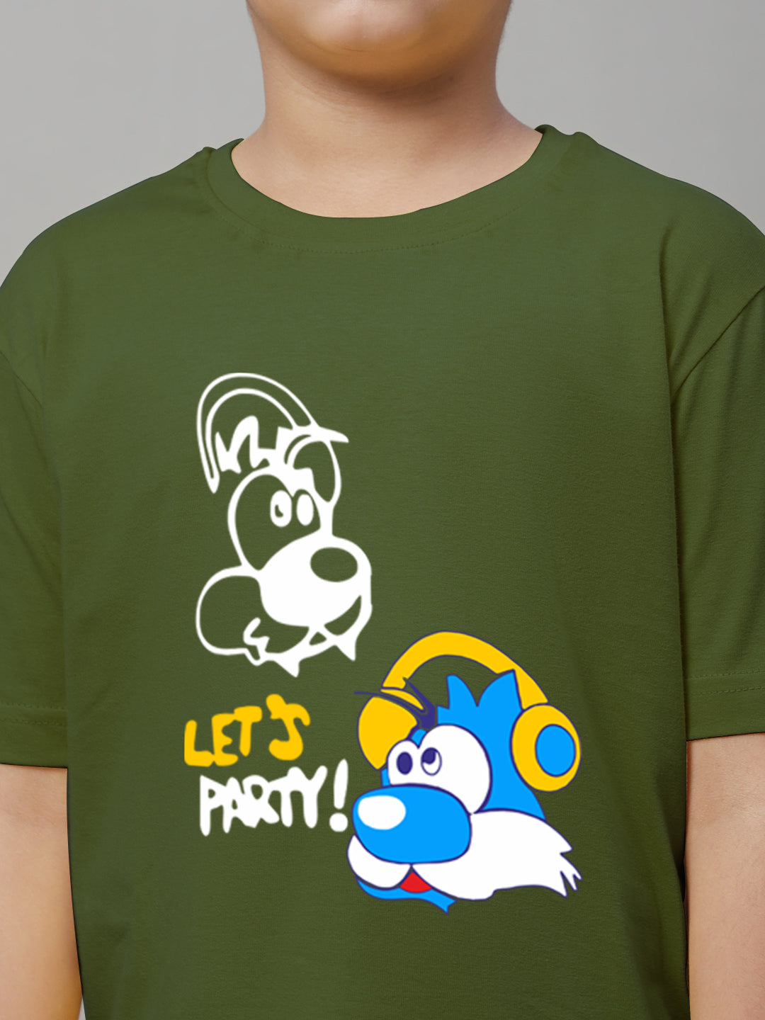 Boys Lets Party Regular Fit Printed T-Shirt - Friskers