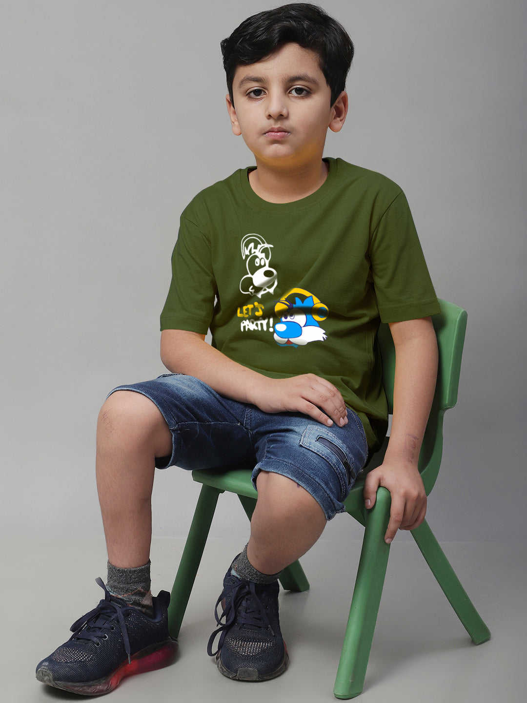 Boys Lets Party Regular Fit Printed T-Shirt - Friskers