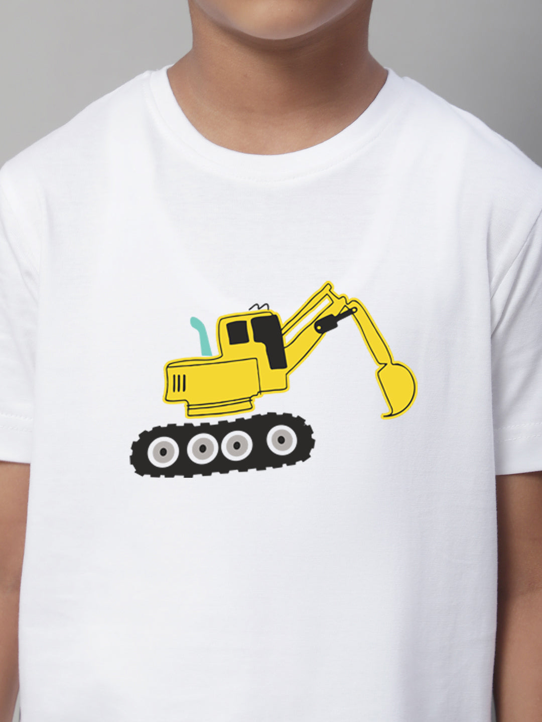 Boys Excavator Regular Fit Printed T-Shirt - Friskers