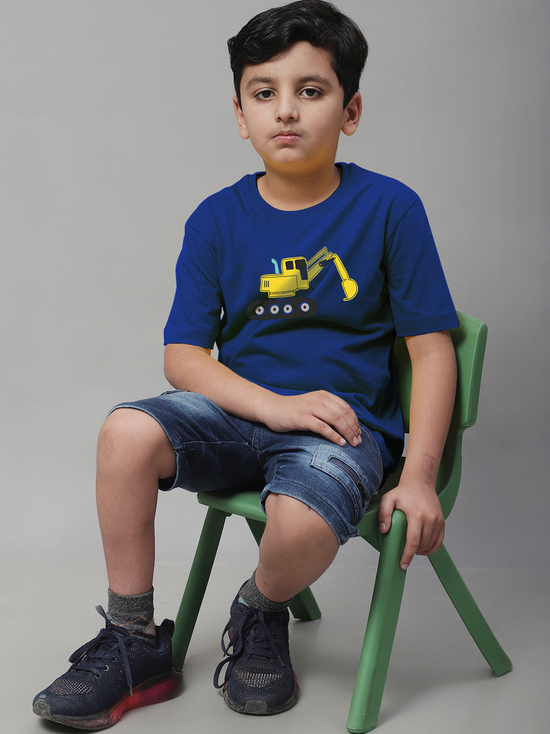 Boys Excavator Regular Fit Printed T-Shirt - Friskers