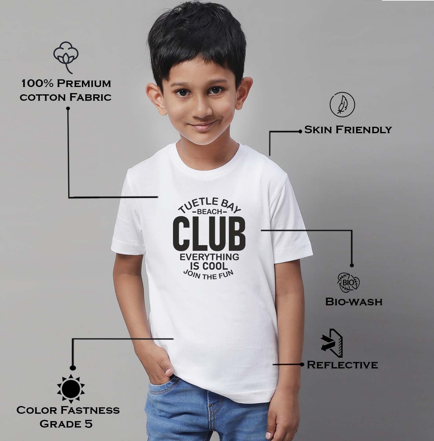 Boys Club Regular Fit Printed T-Shirt - Friskers