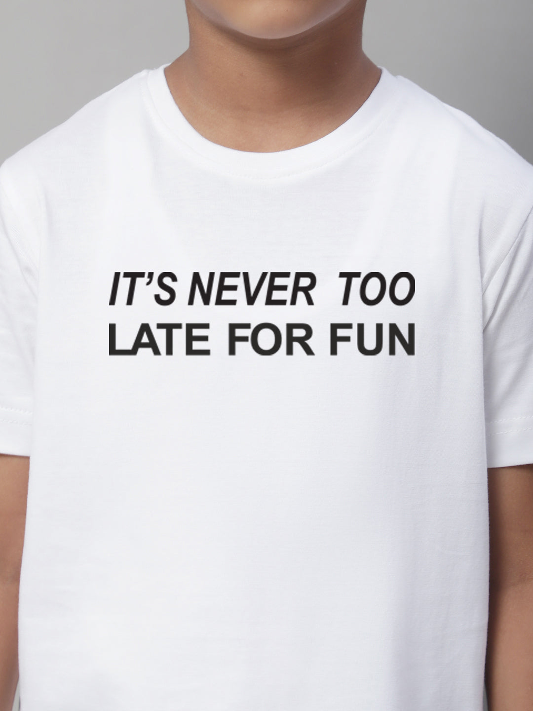 Boys Never Too Late Regular Fit Printed T-Shirt - Friskers