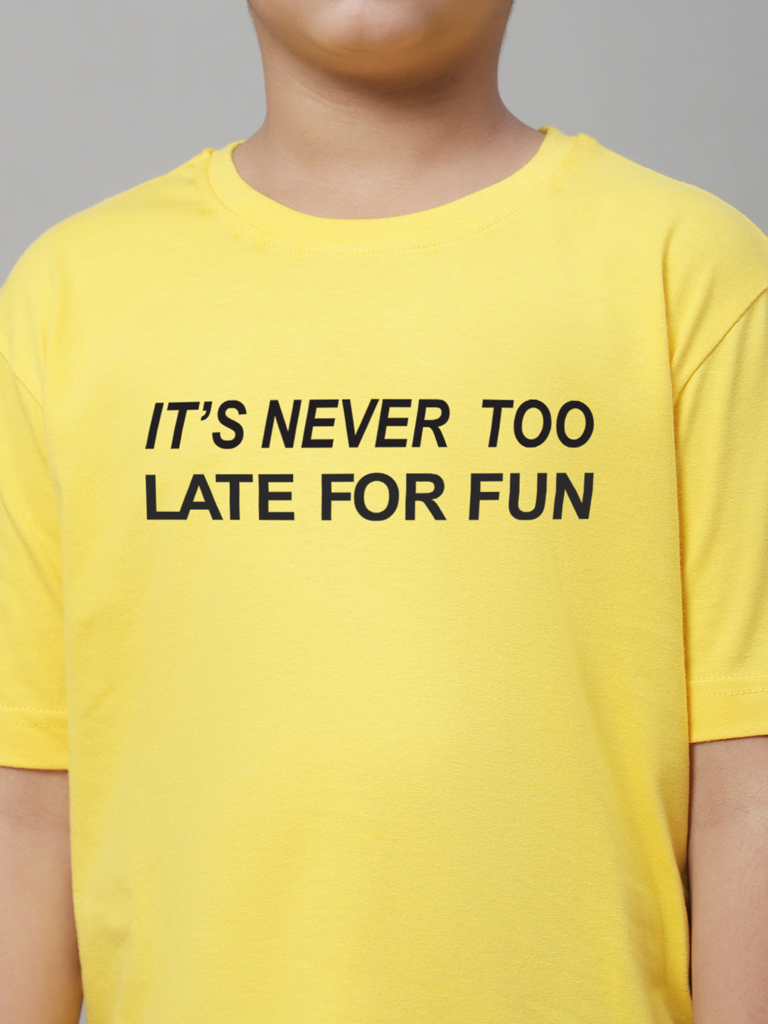 Boys Never Too Late Regular Fit Printed T-Shirt - Friskers