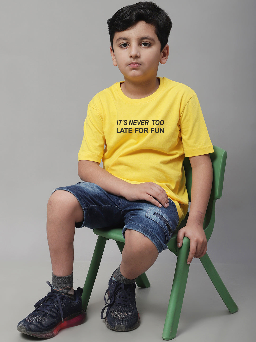 Boys Never Too Late Regular Fit Printed T-Shirt - Friskers