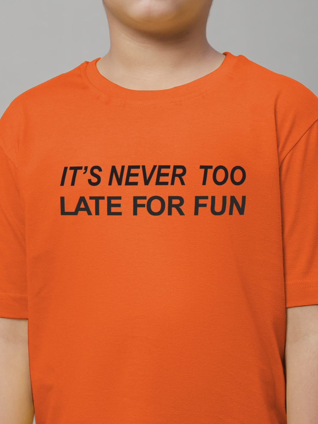 Boys Never Too Late Regular Fit Printed T-Shirt - Friskers