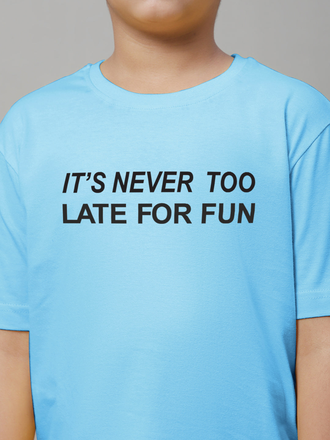 Boys Never Too Late Regular Fit Printed T-Shirt - Friskers