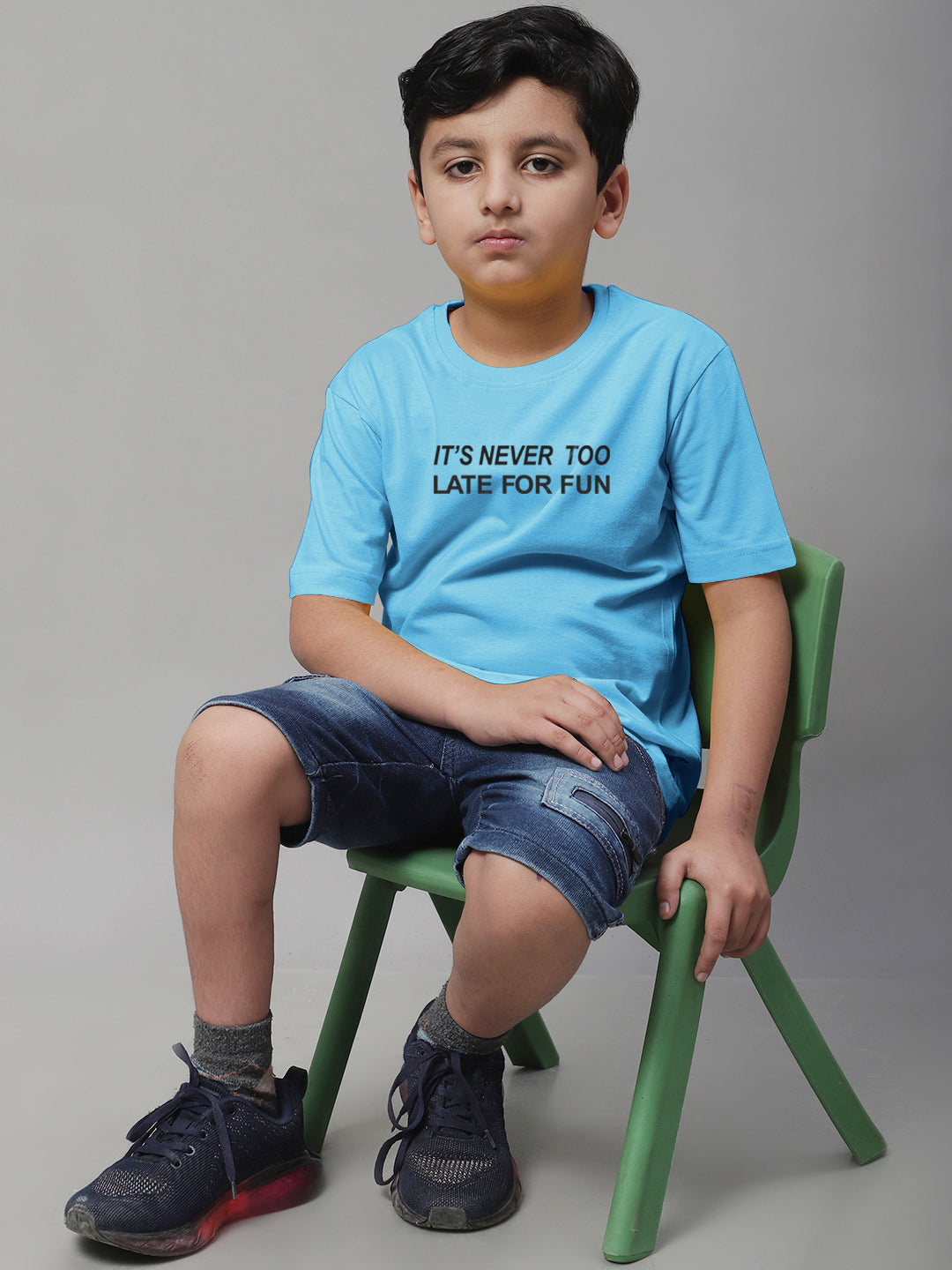 Boys Never Too Late Regular Fit Printed T-Shirt - Friskers