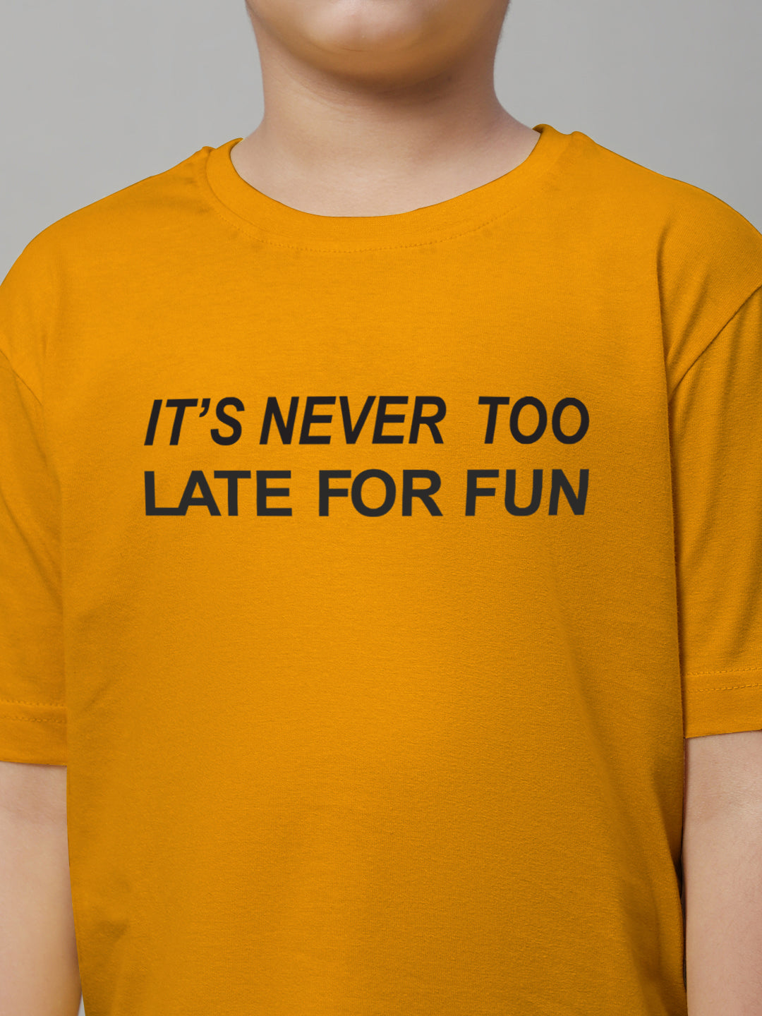 Boys Never Too Late Regular Fit Printed T-Shirt - Friskers
