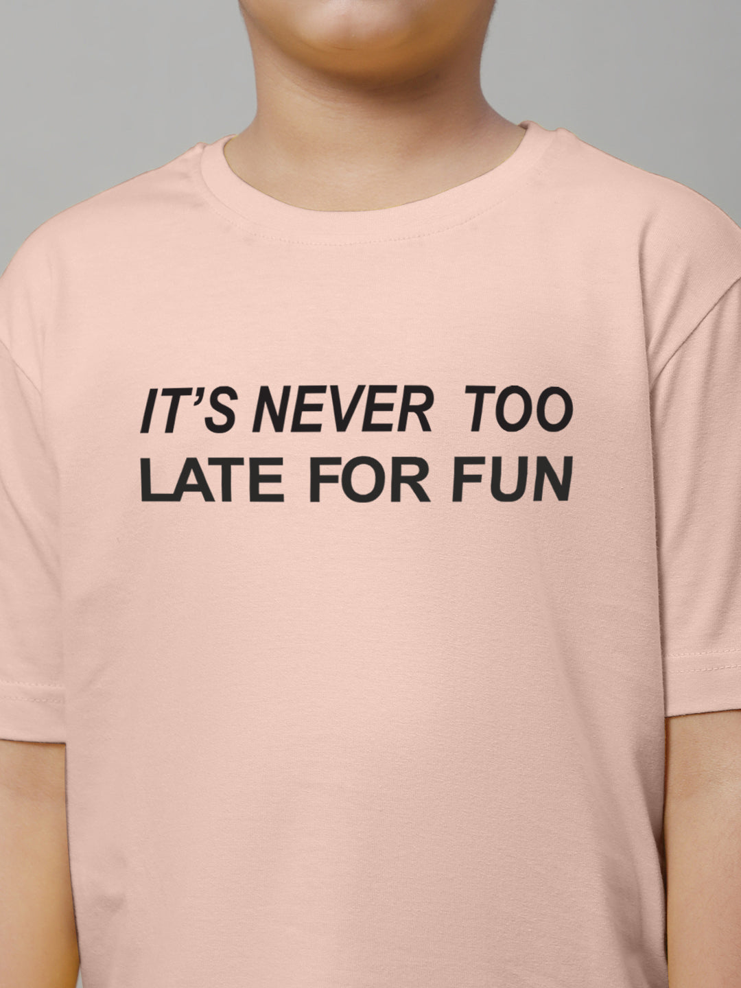 Boys Never Too Late Regular Fit Printed T-Shirt - Friskers