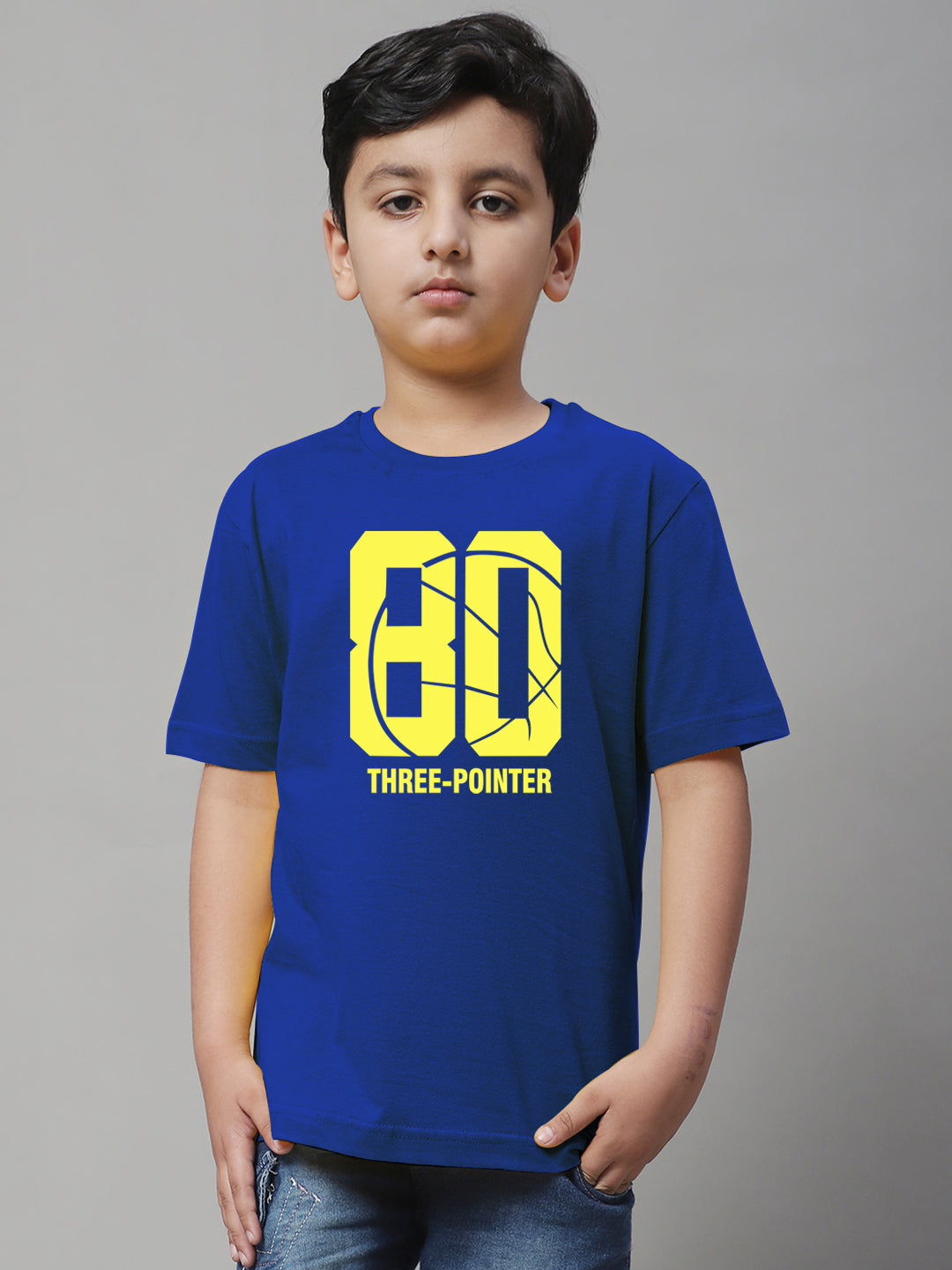 Boys Three Pointer Regular Fit Printed T-Shirt - Friskers