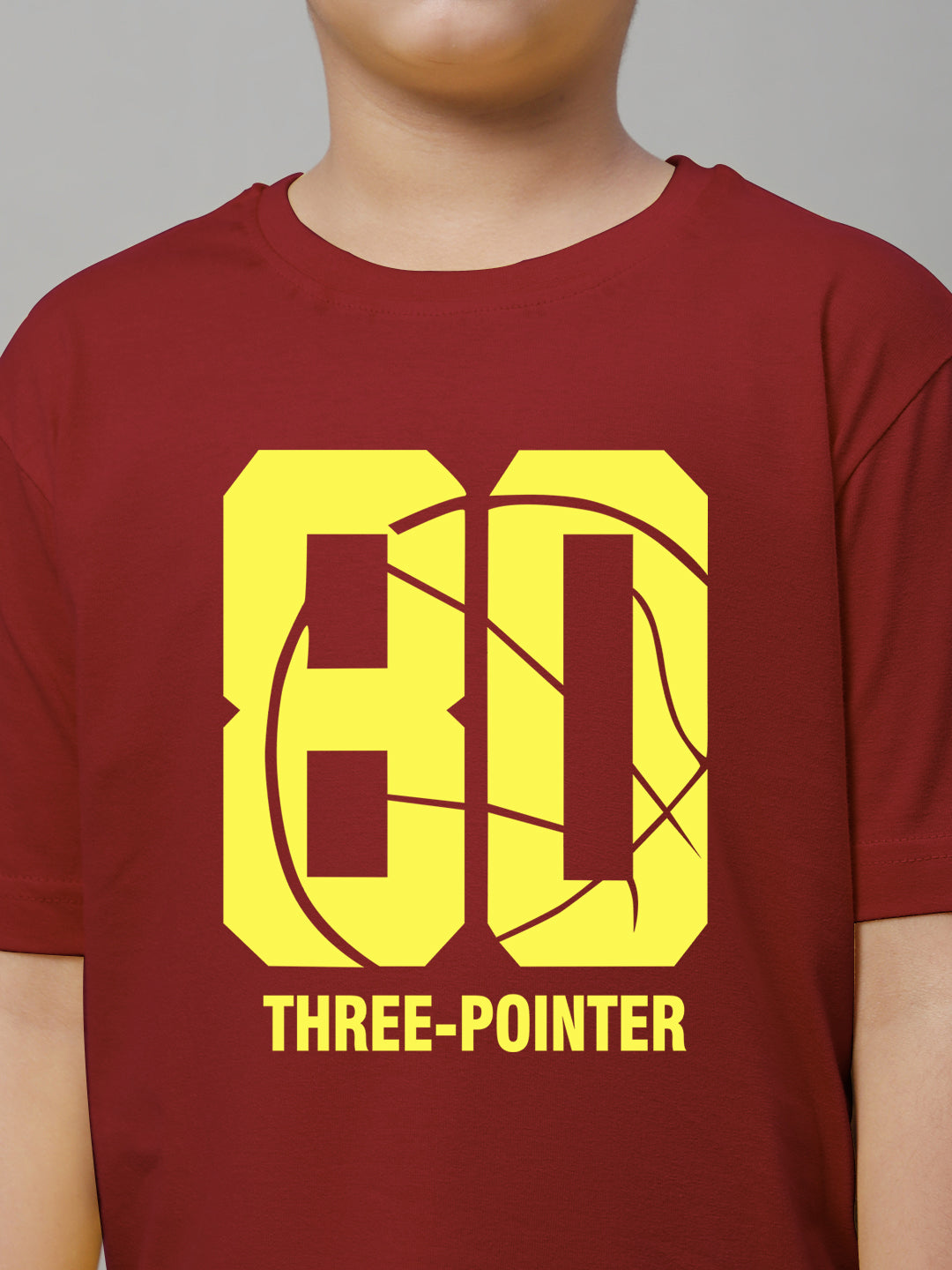 Boys Three Pointer Regular Fit Printed T-Shirt - Friskers