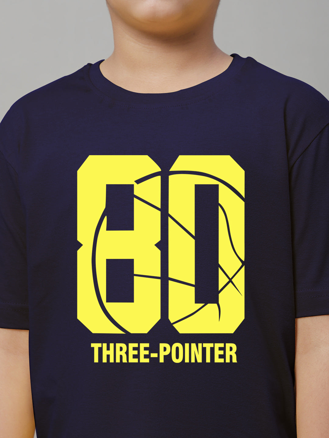 Boys Three Pointer Regular Fit Printed T-Shirt - Friskers