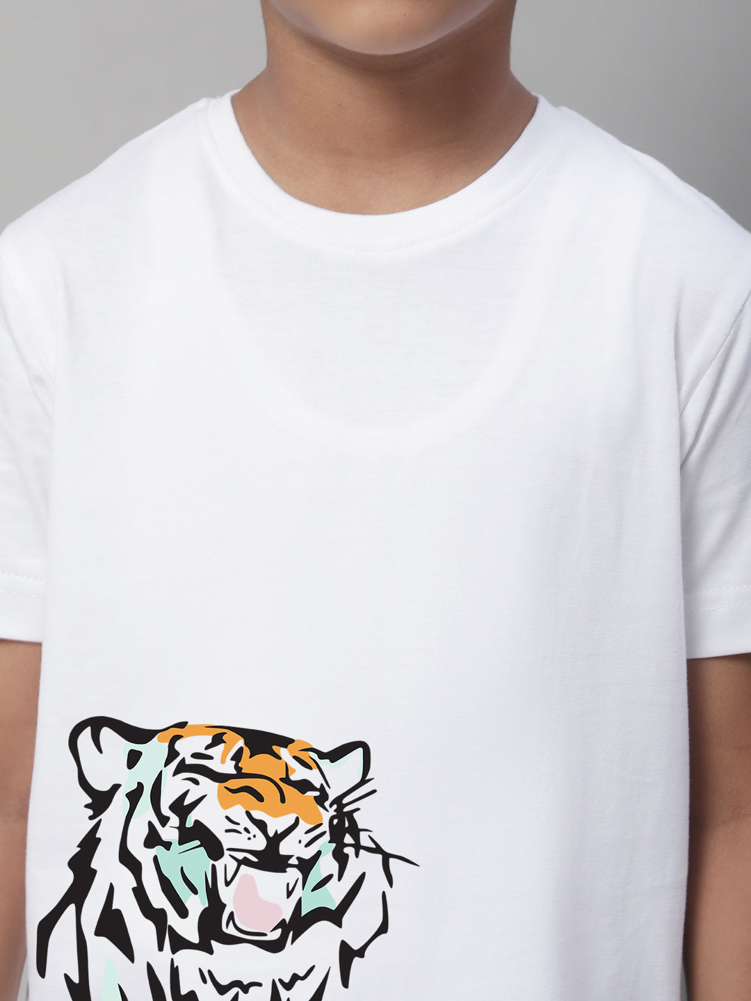 Boys Tiger Regular Fit Printed T-Shirt - Friskers