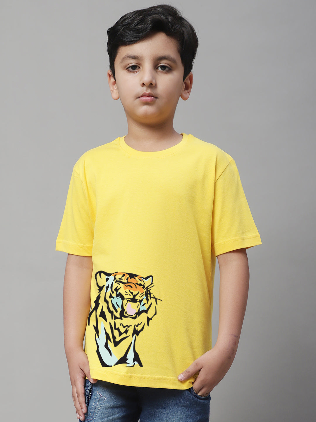 Boys Tiger Regular Fit Printed T-Shirt - Friskers