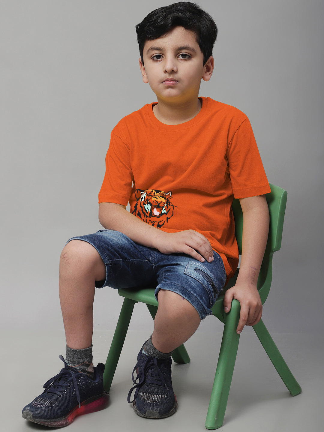 Boys Tiger Regular Fit Printed T-Shirt - Friskers