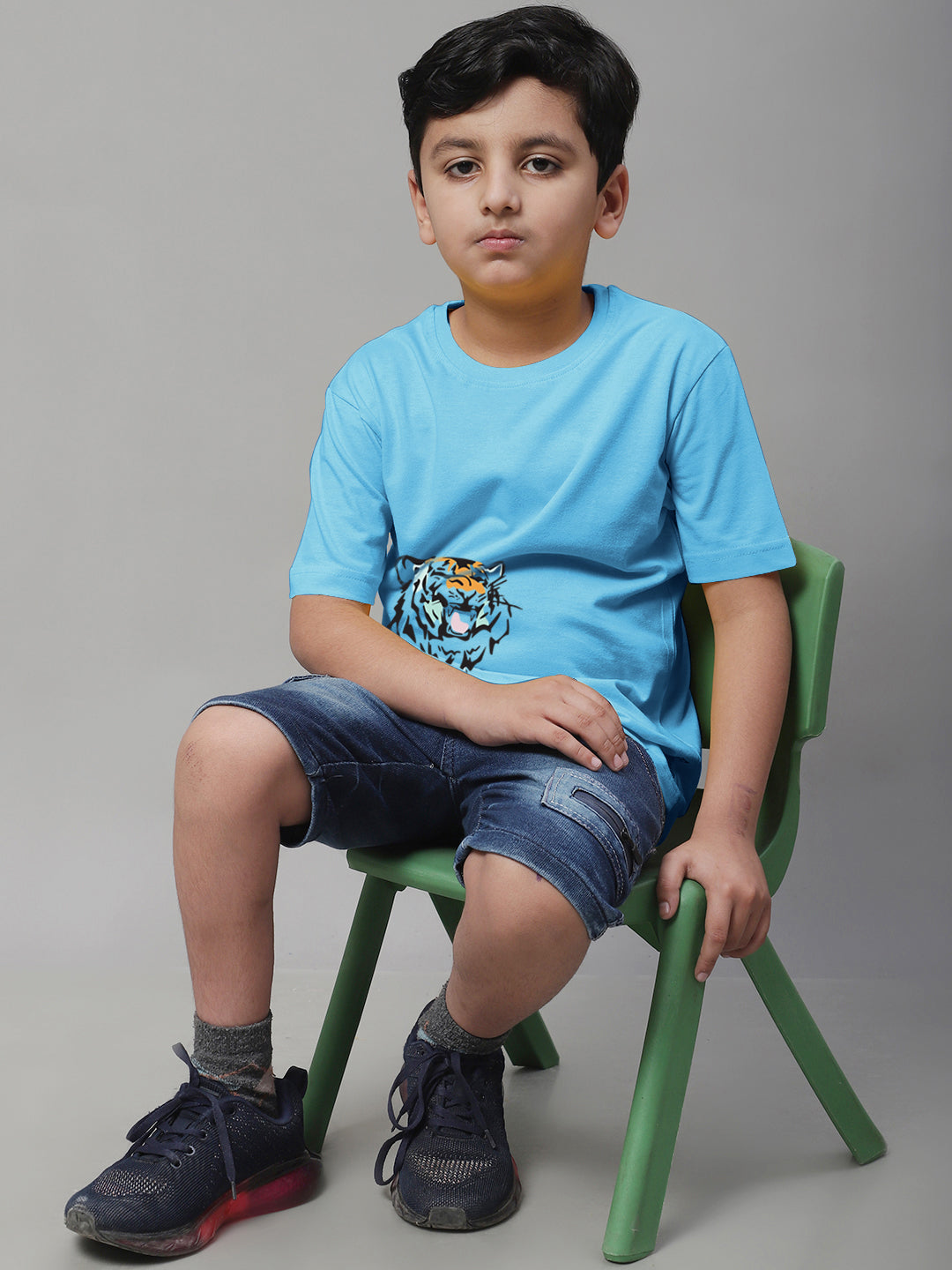 Boys Tiger Regular Fit Printed T-Shirt - Friskers