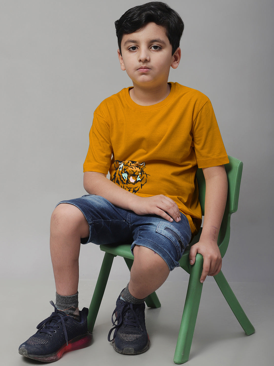 Boys Tiger Regular Fit Printed T-Shirt - Friskers