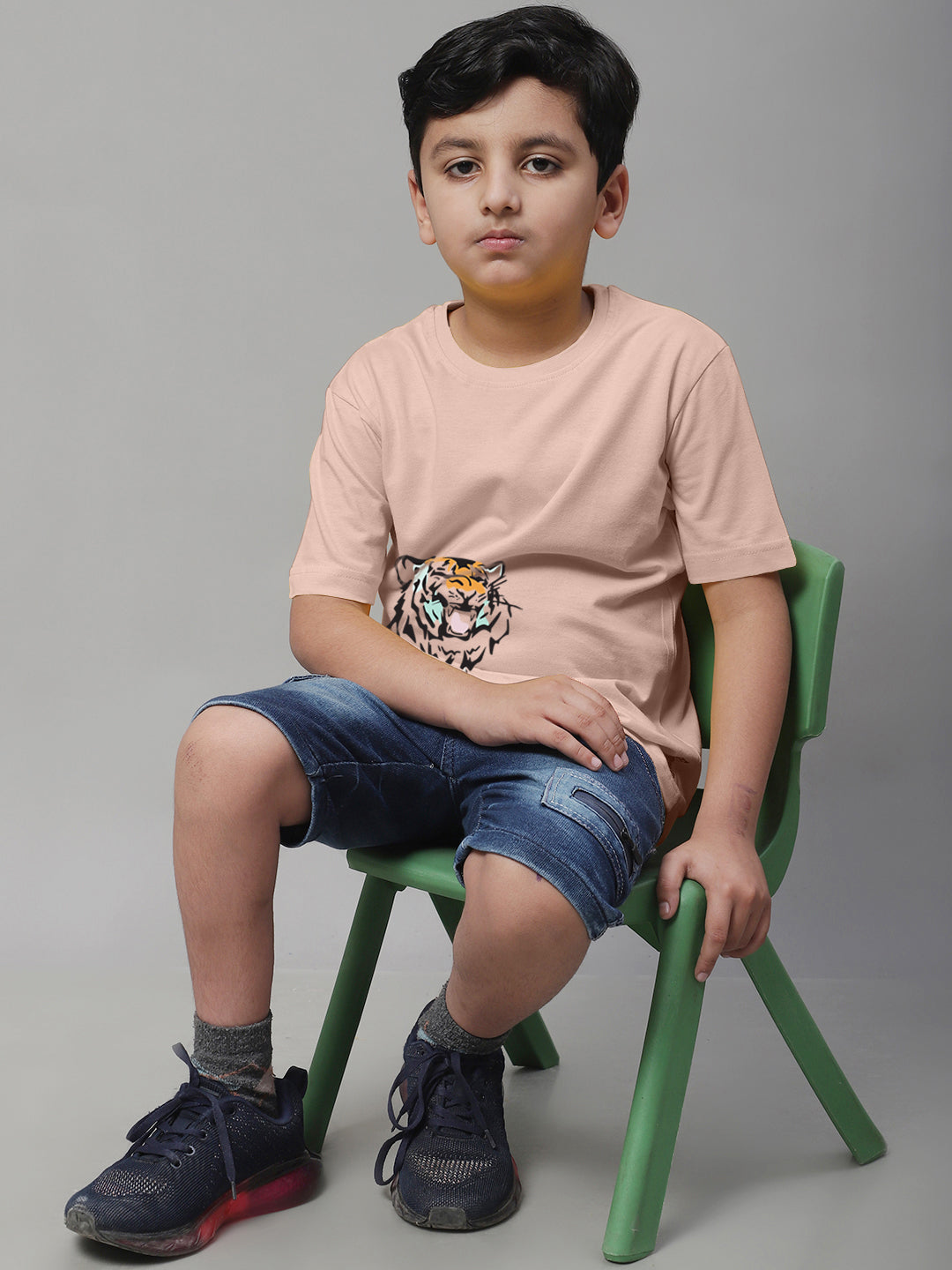 Boys Tiger Regular Fit Printed T-Shirt - Friskers