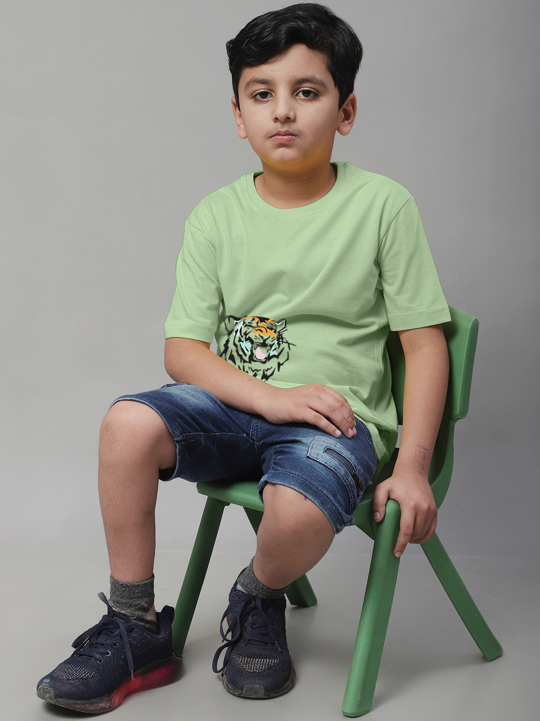 Boys Tiger Regular Fit Printed T-Shirt - Friskers