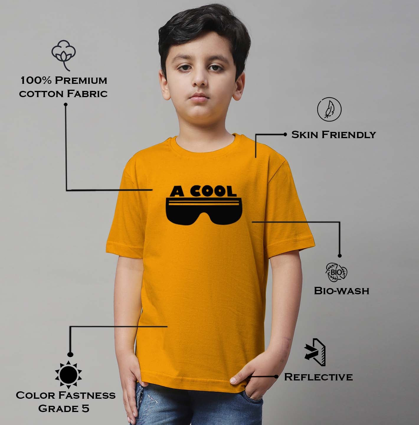 Boys Cool Regular Fit Printed T-Shirt - Friskers