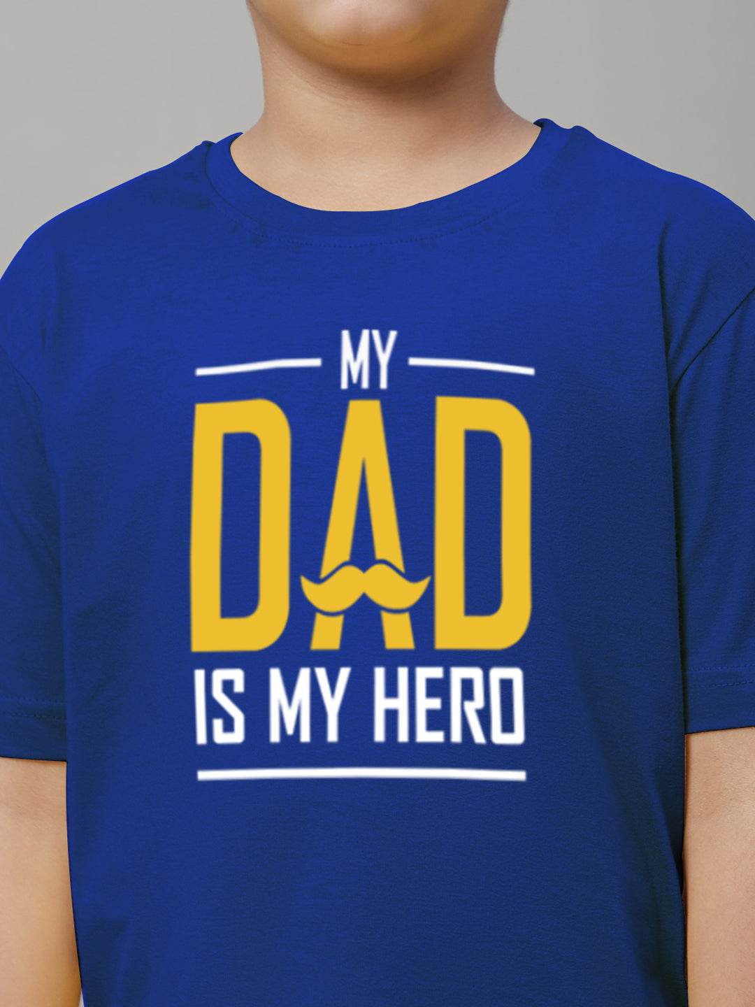 Boys My Dad Is My Hero Regular Fit Printed T-Shirt - Friskers