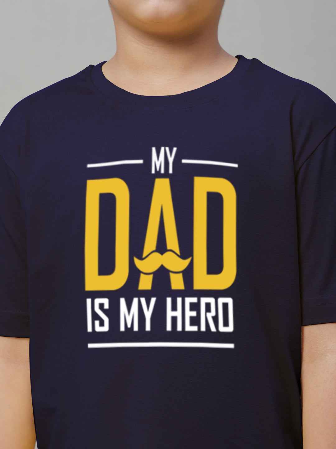 Boys My Dad Is My Hero Regular Fit Printed T-Shirt - Friskers