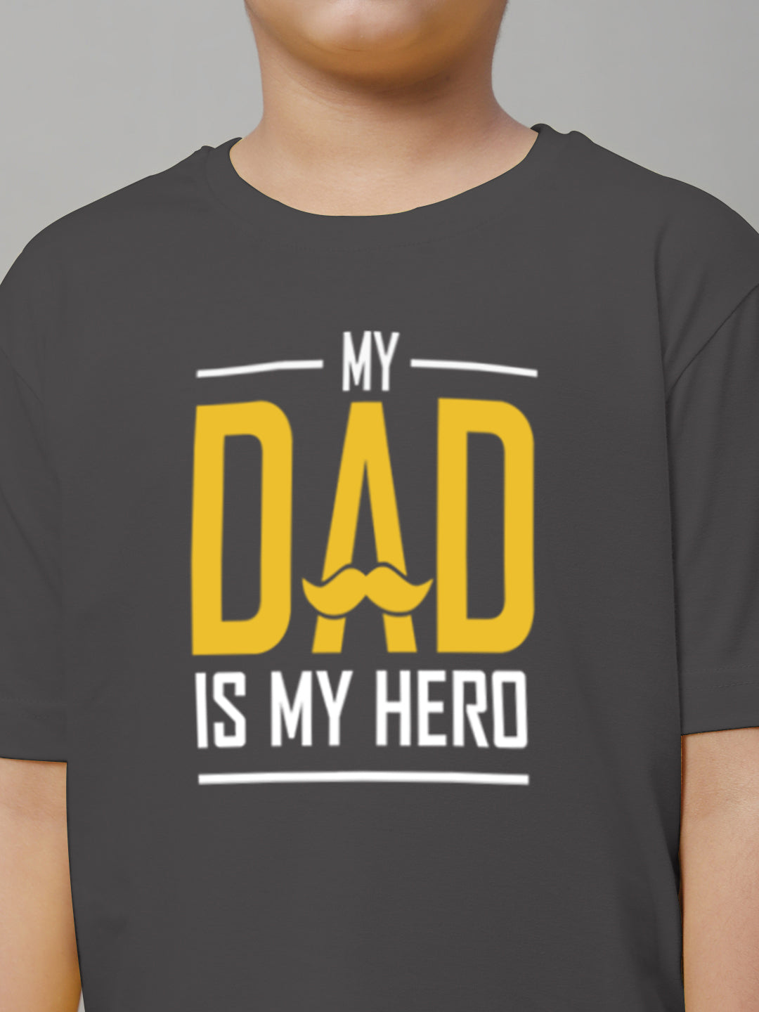 Boys My Dad Is My Hero Regular Fit Printed T-Shirt - Friskers