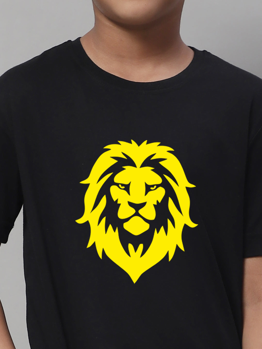 Boys Lion Regular Fit Printed T-Shirt - Friskers