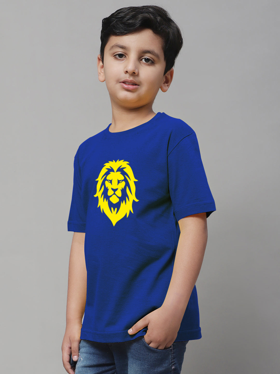 Boys Lion Regular Fit Printed T-Shirt - Friskers