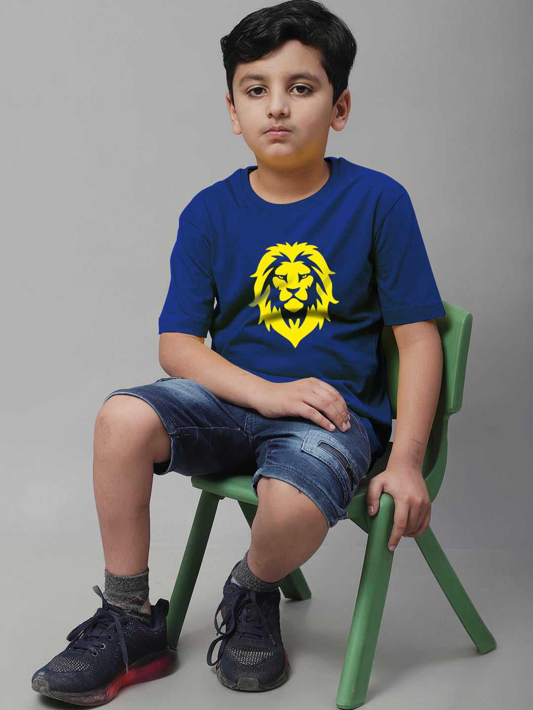 Boys Lion Regular Fit Printed T-Shirt - Friskers