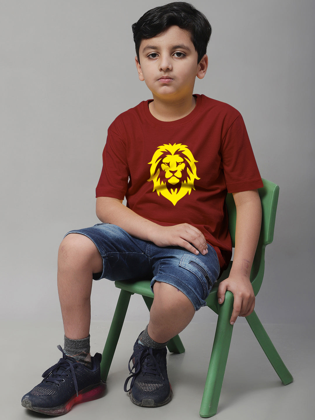 Boys Lion Regular Fit Printed T-Shirt - Friskers