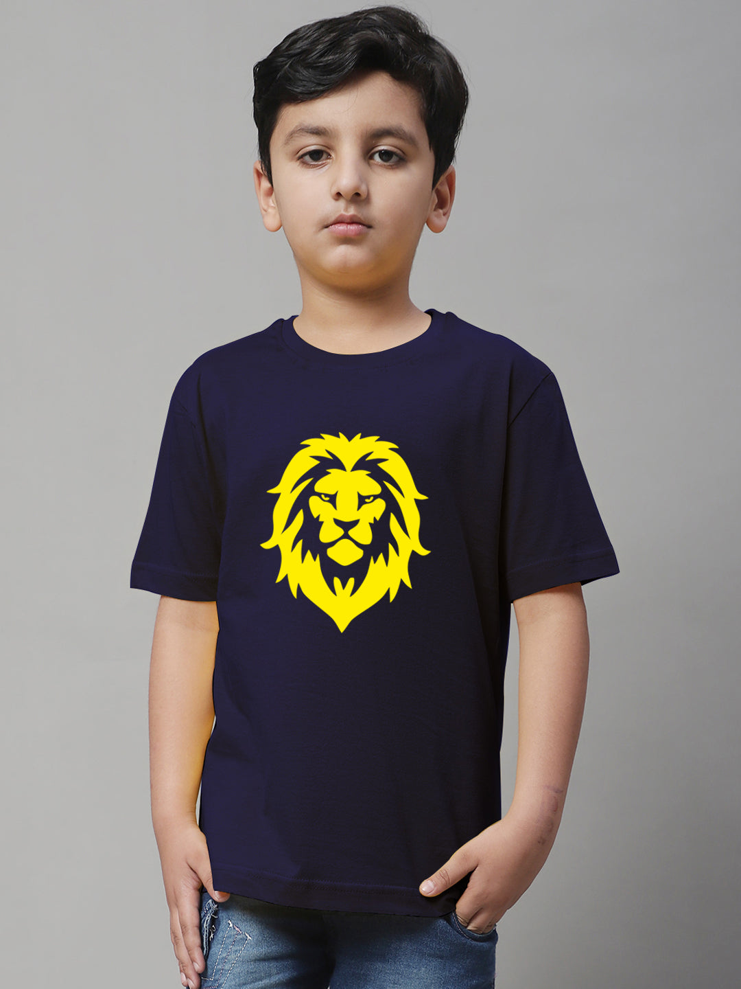 Boys Lion Regular Fit Printed T-Shirt - Friskers