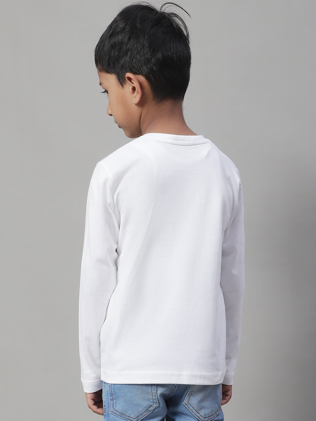 Classic Full Sleeves V-Neck Solid 7-12Y Kids T-Shirt - Friskers