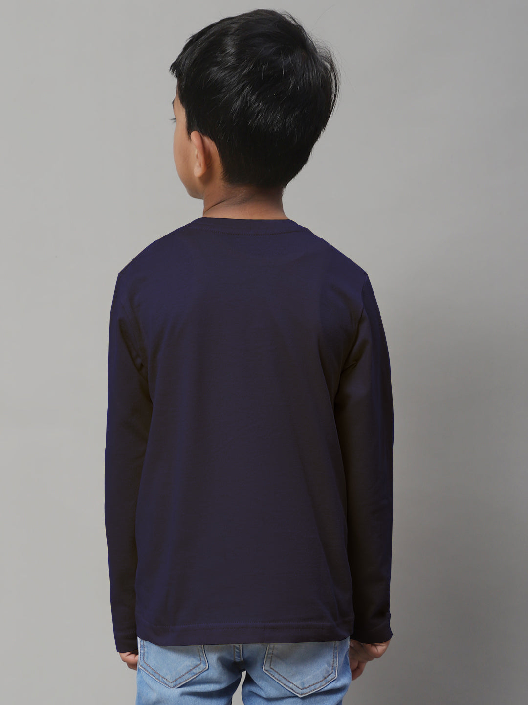 Classic Full Sleeves V-Neck Solid 7-12Y Kids T-Shirt - Friskers