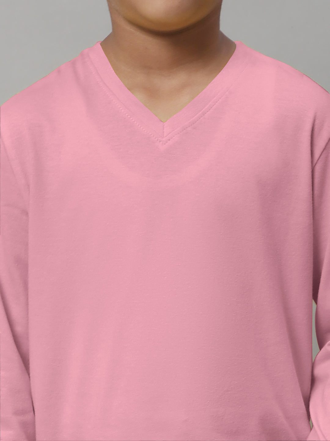 Classic Full Sleeves V-Neck Solid 7-12Y Kids T-Shirt - Friskers