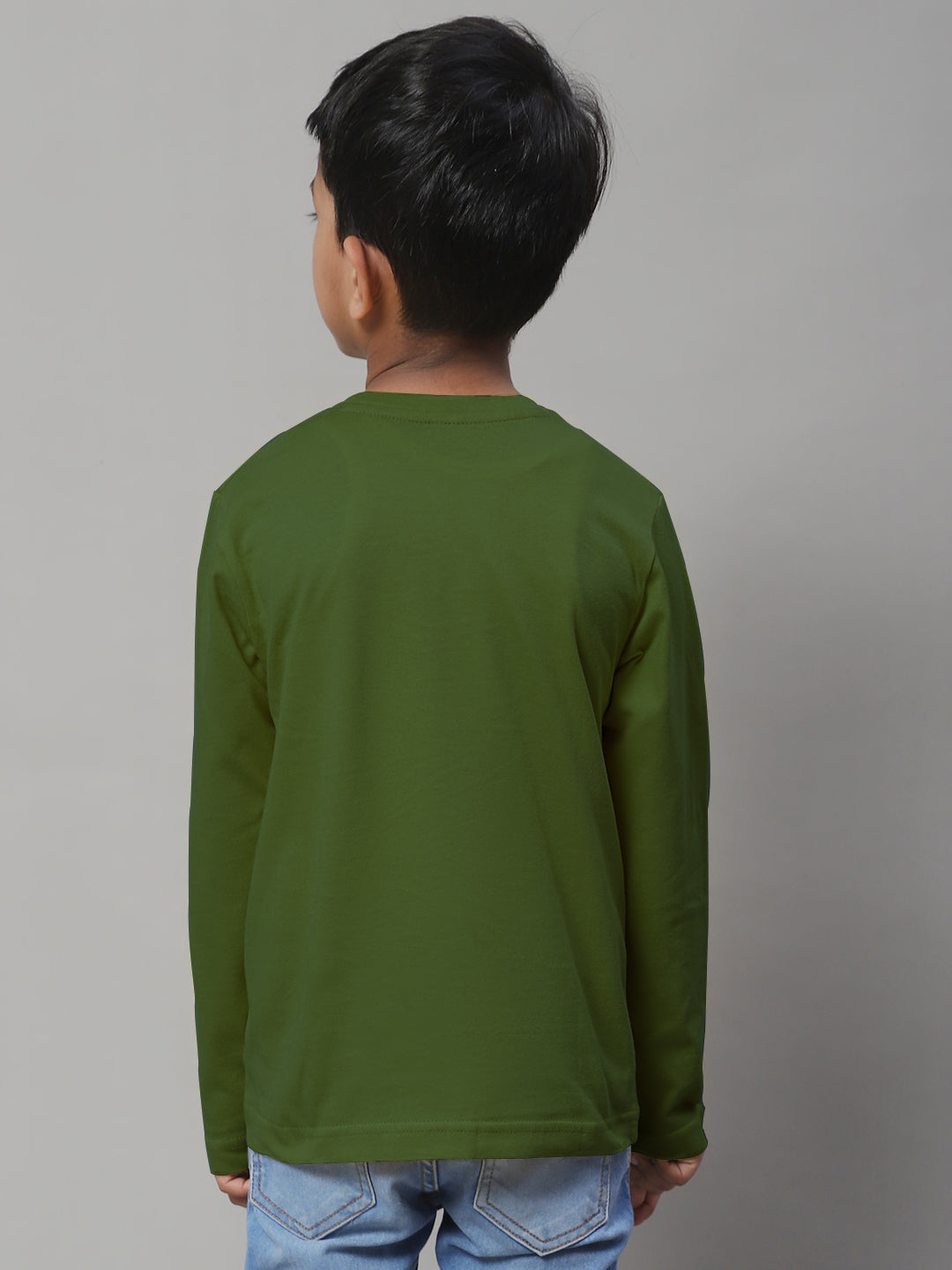 Classic Full Sleeves V-Neck Solid 7-12Y Kids T-Shirt - Friskers