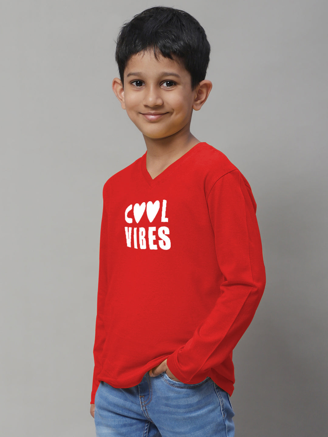 Boys Cool Vibes Full Sleeves Printed T-Shirt - Friskers