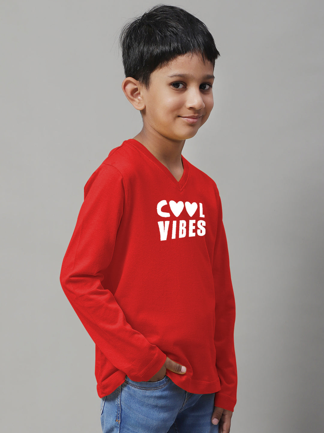Boys Cool Vibes Full Sleeves Printed T-Shirt - Friskers
