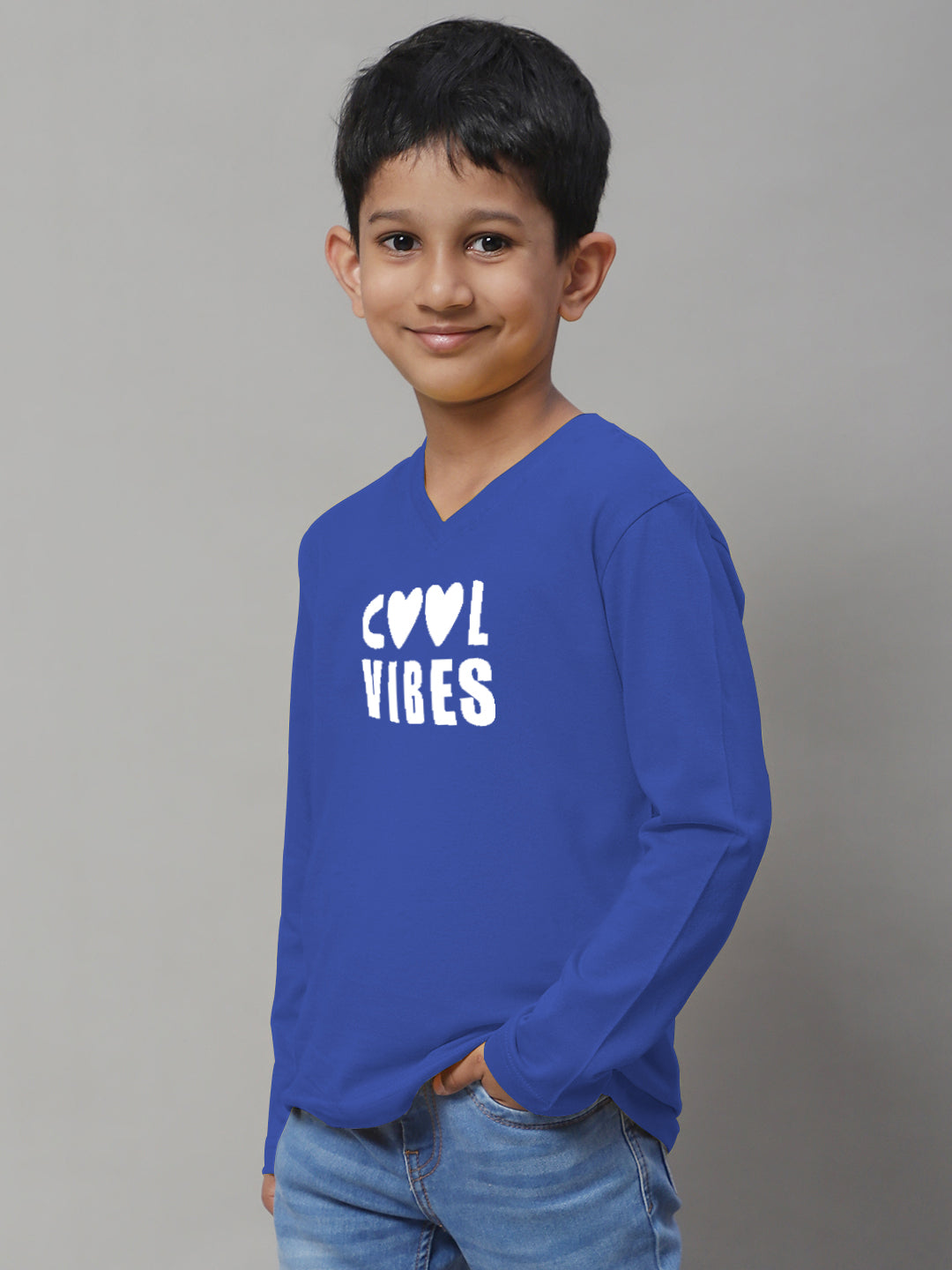 Boys Cool Vibes Full Sleeves Printed T-Shirt - Friskers