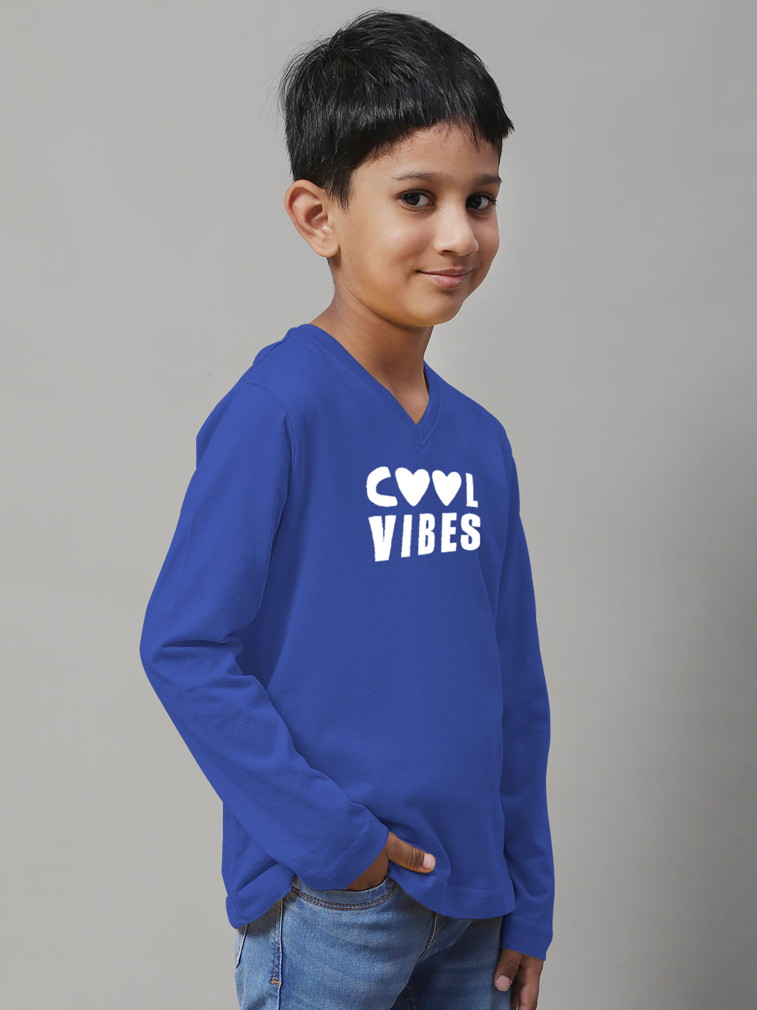 Boys Cool Vibes Full Sleeves Printed T-Shirt - Friskers