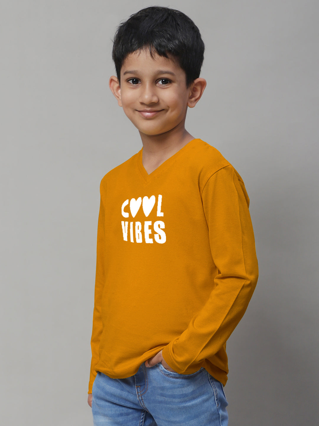 Boys Cool Vibes Full Sleeves Printed T-Shirt - Friskers