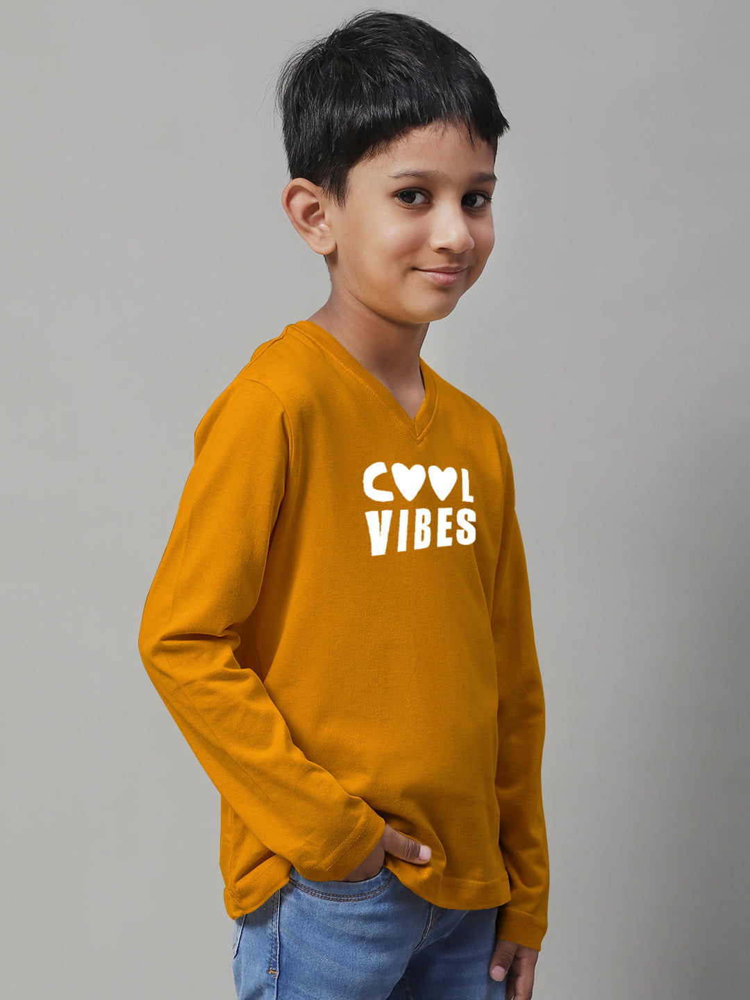 Boys Cool Vibes Full Sleeves Printed T-Shirt - Friskers