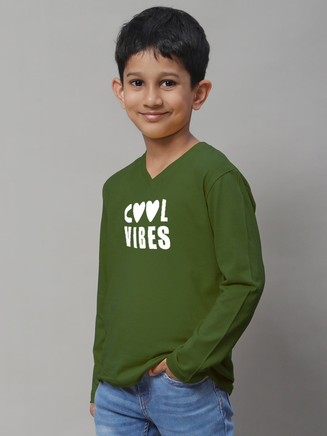 Boys Cool Vibes Full Sleeves Printed T-Shirt - Friskers